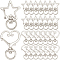 40Pcs 2 Styles Zinc Alloy Swivel Lobster Clasps, Swivel Snap Hook, Platinum, 34.5x23.5~24x6mm, Hole: 5x9mm, 20pcs/style