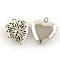 Tarnish Resistant 304 Stainless Steel Pendant Rhinestone Settings, Locket Pendants, Diffuser Pendants, Heart, Stainless Steel Color, 22.5x19x5.5mm, Hole: 1.5mm, Inner Measure: 11x14mm, Fit for 3mm rhinestone