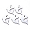 Tarnish Resistant 304 Stainless Steel Pendants, Laser Cut, Dolphin, Stainless Steel Color, 21x15x1mm, Hole: 1.2mm