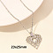 Stainless Steel Heart-shaped Necklace Jewelry DIY Accessories,PVD Vacuum Plating, Stainless Steel Color, 15.75 inch(40cm)