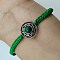 Alloy & Gemstone Round Bead Braided Bead Bracelets, Adjustable Cord Bracelets for Women Men