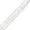 Tarnish Resistant 304 Stainless Steel Cable Chains, Unwelded, with Spool, Stainless Steel Color, 2.4x1.4x0.3mm, about 32.81 Feet(10m)/Roll