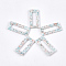 Cellulose Acetate(Resin) Pendants, Rectangle, Pale Turquoise, 37x17x2.5mm, Hole: 1.2mm