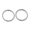 Non-Tarnish 304 Stainless Steel Plain Band Rings, Stainless Steel Color, US Size 6(16.5mm)