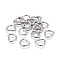 Tarnish Resistant 304 Stainless Steel D Rings, Buckle Clasps, For Webbing, Strapping Bags, Garment Accessories Findings, D Clasps, Stainless Steel Color, 7.5x9.5x1mm
