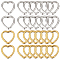 120Pcs 2 Colors Tibetan Style Alloy Bead Frames, Heart, Lead Free & Cadmium Free, Mixed Color, 13~13.5x13~14x2mm, Hole: 1.5mm, 60pcs/color