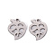 Non-Tarnish 201 Stainless Steel Pendants, Laser Cut Pendants, Leaf, Stainless Steel Color, 15x13x1mm, Hole: 1.6mm