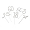 Alloy Hair Sticks, with Crystal Rhinestone, Mixed Shapes, Platinum, 100~113x36~54x3mm, Pin: 1.5mm