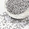 11/0 Grade A Electroplated Glass Seed Beads, Metallic Colours, Light Grey, 2x1.5mm, Hole: 0.3mm, about 3000pcs/50g