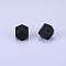 Hexagonal Silicone Focal Beads, Black, 23x17.5x23mm, Hole: 2.5mm
