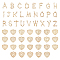 BENECREAT 2 Sets 2 Style 18K Gold Plated Alloy Letters Pendants, Alphabet A-Z Pendants Letter Charms for DIY Necklace Bracelet Jewelry Making