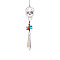 Crystal Glass Sun Catcher Pendant, Rainbow Maker, DIY Garden & Home Decoration, Skull, 385mm, Pendant: 63mm