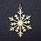 201 Stainless Steel Pendants, with Unsoldered Jump Rings, Christmas Snowflake, Golden, 26.5x19x1mm, Hole: 3mm, Jump Ring: 5x0.8mm