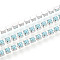 Iron Chains, with ABS Plastic Imitation Pearl, with Spool, Silver, Light Blue, 2.5x2x2mm, about 10yard/Roll