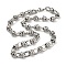 Non-Tarnish 201 Stainless Steel Link Chain Necklace, Stainless Steel Color, 21.85 inch(55.5cm)