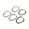 Cubic Zirconia Tennis Bracelets, Rack Plating Brass Jewelry with Fold Over Clasp for Women, Lead Free & Cadmium Free, Long-Lasting Plated, Real 18K Gold Plated, Mixed Color, 7-1/2 inch(18.9cm)