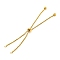 Adjustable 304 Stainless Steel Box Chain Slider Bracelet Making, Golden, 8-5/8 inch(22cm), Hole: 2.2mm