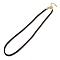 Nylon Milan Cord Necklace Making, with Brass Findings and Stainless Steel Claw Lobster Clasps, Golden, Long-Lasting Plated, Coconut Brown, 17.91~18.31 inch(45.5~46.5cm)