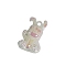 10Pcs Luminous Opaque Resin Pendants, Glow in the Dark Rabbit Charms, Cornsilk, 38x24x15mm