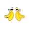 Alloy Pendants, with Epoxy Resin, Cadmium Free & Lead Free, Banana, Golden, Gold, 27x18x1.5mm, Hole: 2mm