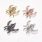 Brass Micro Pave Cubic Zirconia Links, Insects, Colorful, Mixed Color, 18x18.5x3.5mm, Hole: 1.5mm