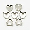 Non-Tarnish 201 Stainless Steel Sew on Prong Settings, Claw Settings for Pointed Back Rhinestone, Heart, Stainless Steel Color, Tray: 10x10mm, 10x10x5.5mm, Hole: 1mm