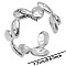 Non-Tarnish Minimalist 304 Stainless Steel Oval Cuff Ring Unisex Simple
