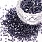 Glass Bugle Beads, Transparent Colours Luster, Slate Gray, 2.5~3x2mm, Hole: 0.9mm, about 15000pcs/pound