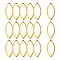 304 Stainless Steel Linking Rings, Marquise Links, Horse Eye, Golden, 18x8x0.5mm