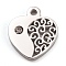 304 Stainless Steel Charms, Manual Polishing, with Crystal Rhinestone, Heart, Stainless Steel Color, 12.5x11x1.5mm, Hole:1.8mm