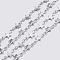 Tarnish Resistant 304 Stainless Steel Chains, Star Link Chains, Soldered, Stainless Steel Color, 12x6x1mm