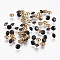 Grade A Glass Pointed Back Chaton Rhinestones, Back Plated, Diamond, Jet, 4.0~4.2mm, about 144pcs/gross