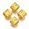 Rack Plating Alloy Beads, Cadmium Free & Lead Free, Column, Matte Gold Color, 9x8mm, Hole: 5.5mm