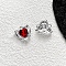Alloy Pendants, with Heart Charms, Valentine's Day Themes, Platinum, 15x16mm