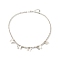 Butterfly Bib Necklaces, with Brass Rhinestone Strass Chains and 304 Stainless Steel Lobster Claw Clasps, Silver Color Plated, 17.7 inch(45cm)