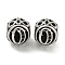 304 Stainless Steel Beads Rhinestone Settings, Large Hole Beads, Round, Letter O, 9.5x8.5x9.5mm, Hole: 4mm, Fit for 0.8mm Rhinestone.