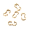 Brass Quick Link Connectors, Chain Findings, Number 3 Shaped Clasps, Long-Lasting Plated, Real 18K Gold Plated, Real 18K Gold Plated, 6.8x3x0.9mm, Inner Diameter: 6x2.4mm