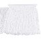 5M Sparkle Polyester Tassel Lace Trim, Paillette Fringe Trimming, for Garment Accessories, White, 7-7/8 inch(200mm)