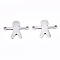 Non-Tarnish 201 Stainless Steel Link Connectors, Laser Cut, Boy, Stainless Steel Color, 14.5x17.5x1mm, Hole: 1.4mm