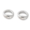 Brass Ring Charm Connectors, Bracelet Necklace End Loop Wire Protector, Cadmium Free & Nickel Free & Lead Free, Platinum, 5x1mm, Hole: 0.7mm