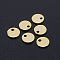 201 Stainless Steel Laser Cut Charms, Blank Stamping Tag, Flat Round, Golden, 6x1mm, Hole: 1.2mm
