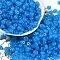 Transparent Colours Glass Seed Beads, Donut, Dodger Blue, 6.5x3mm, Hole: 1.8mm, about 30pcs/10g