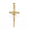 304 Stainless Steel Pendants, For Easter, Crucifix Cross, Golden, 44x21x6mm, Hole: 4x6mm