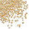 Brass Beads, Nickel Free, Round, Real 18K Gold Plated, Real 18K Gold Plated, 3x2.5mm, Hole: 1~1.2mm, 300pcs/box