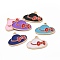 Alloy Enamel Pendants, Hat with Bowknot Charm, Light Gold, 16x22x1.5mm, Hole: 1.8mm
