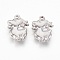 Tarnish Resistant 201 Stainless Steel Pendants, Goat, Stainless Steel Color, 16x12x3mm, Hole: 1.5mm