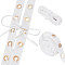 5 Yards Cotton Ribbons with Eyelet Rings, with 10M Cotton String Threads, for DIY Crafts, White, 3~25x2~3mm