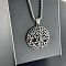 Vintage Stainless Steel Hollow Tree of Life with Star of David Pendant Necklaces for Men, Stainless Steel Color
