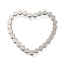 201 Stainless Steel Linking Ring, Heart, Stainless Steel Color, 20x21x1mm