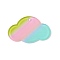 Transparent Acrylic Pendants, Cloud, Colorful, 29x45x2.5mm, Hole: 2.5mm